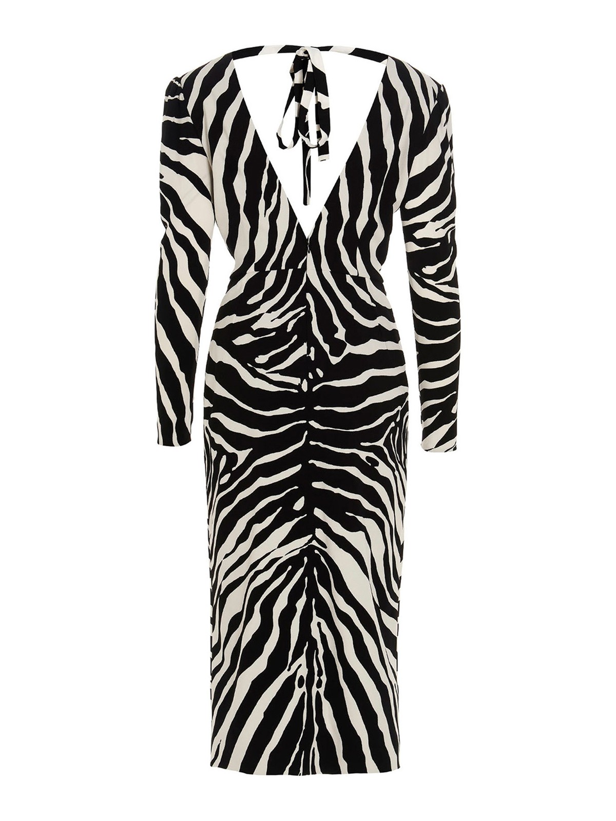 Shop Dolce & Gabbana Zebra Dress In Black