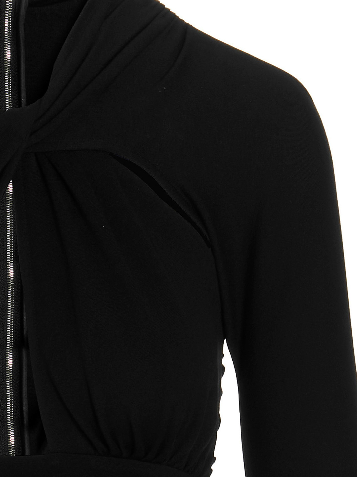 Shop Dolce & Gabbana Cut-out Draped Dress In Negro