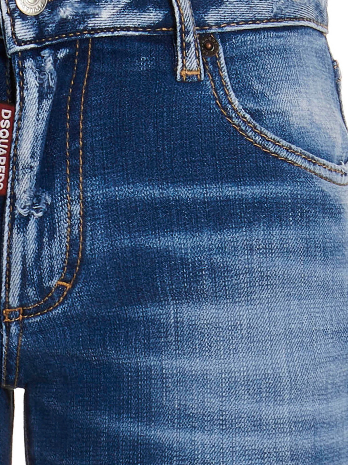 Shop Dsquared2 Medium Waist Flared Jeans In Blue