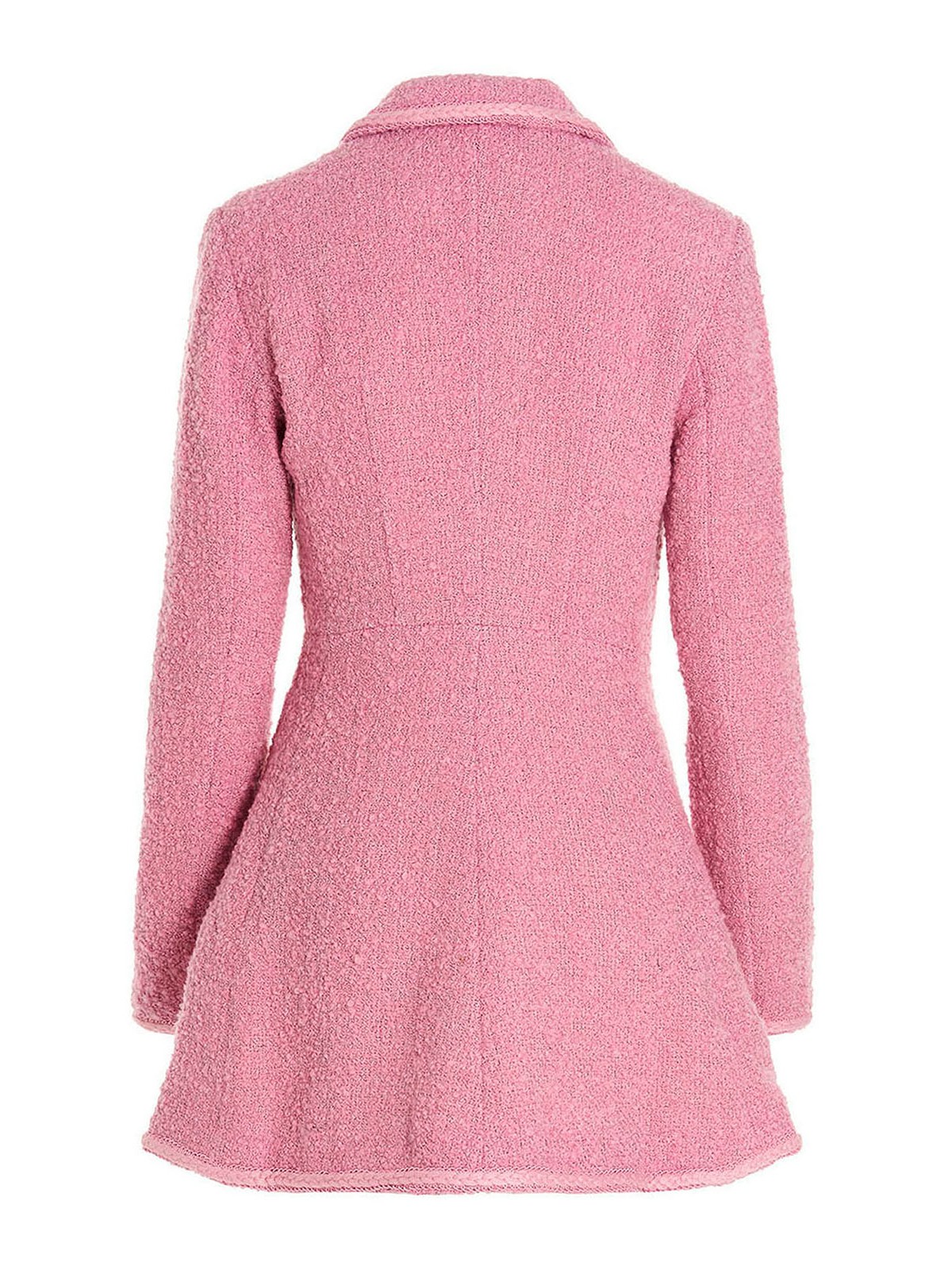 open lace back dress 21SIX Pink Rosa Taffeta Feather Blazer Dress
