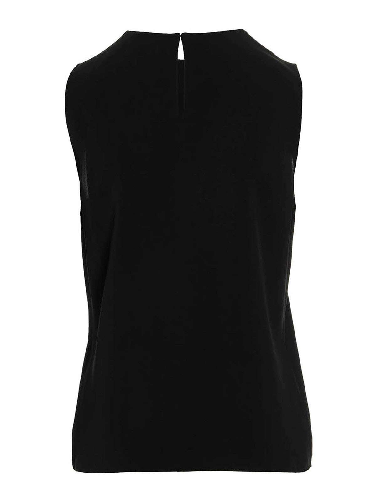 Shop Theory Shell Moder Silk Top In Negro