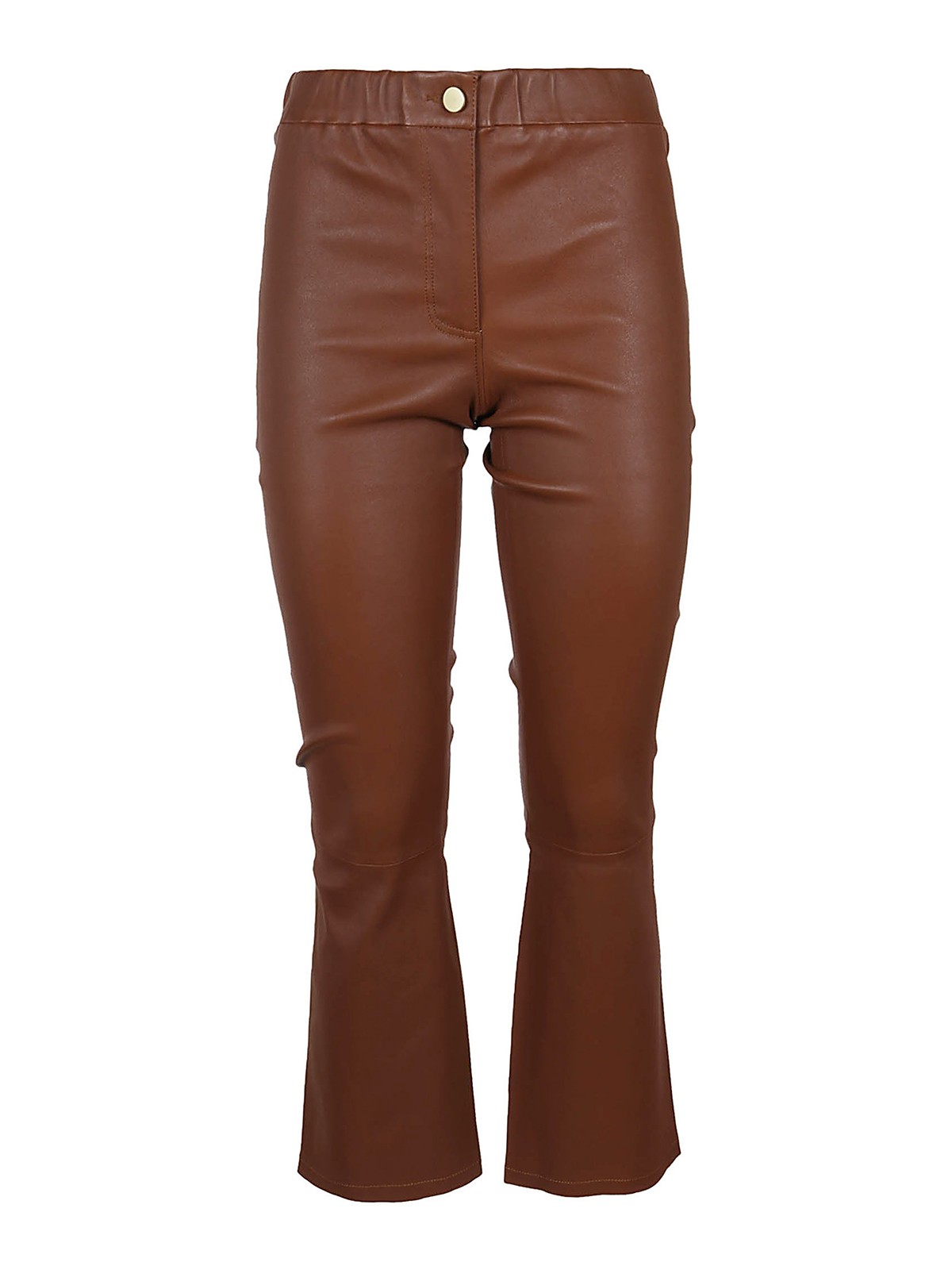 Lively stretch leather trousers