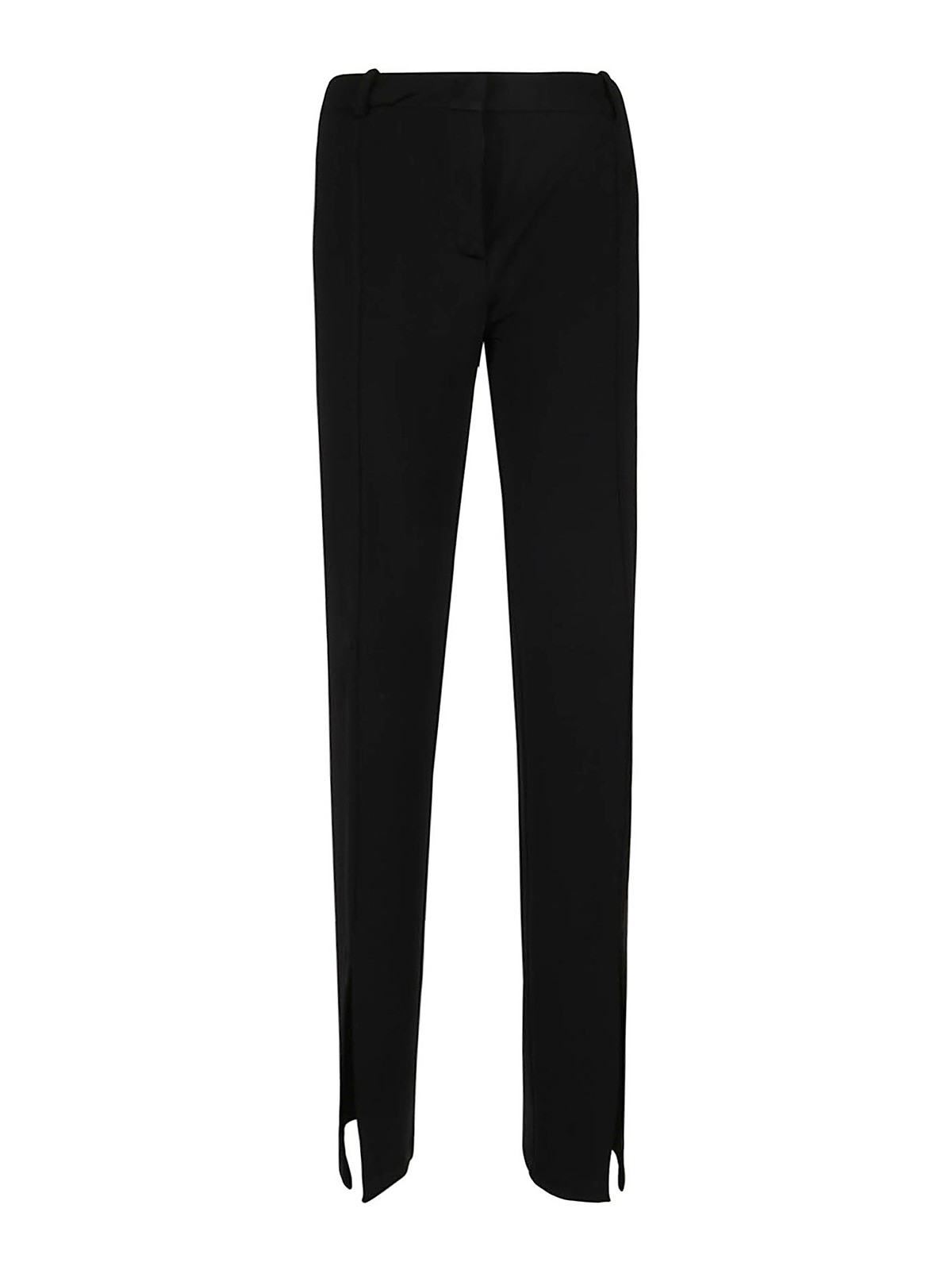 Pinko Paloma Front Slit High-waist Trousers In Black