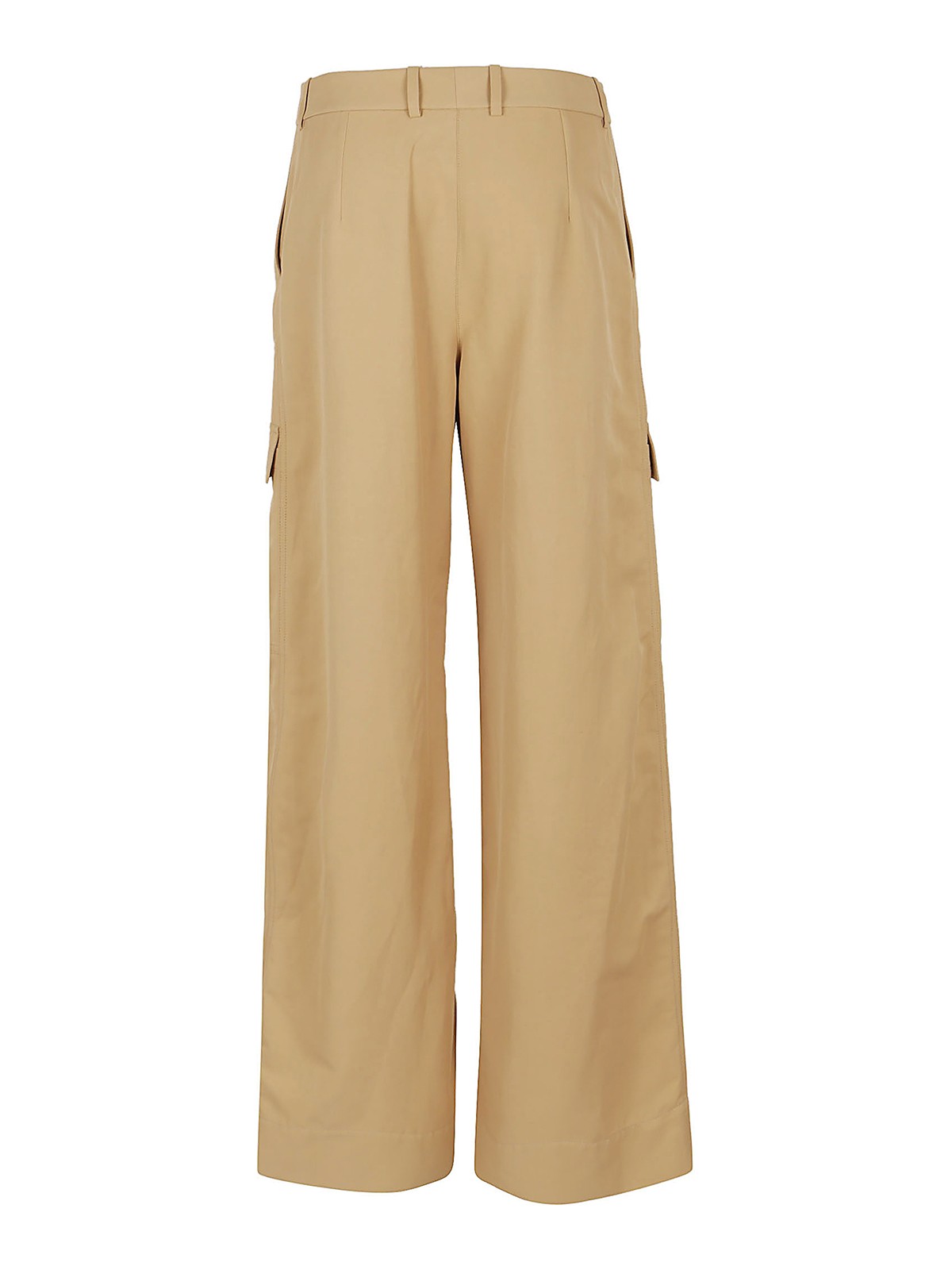 Shop Stella Mccartney Cotton Wide-leg Cargo Pants In Camel