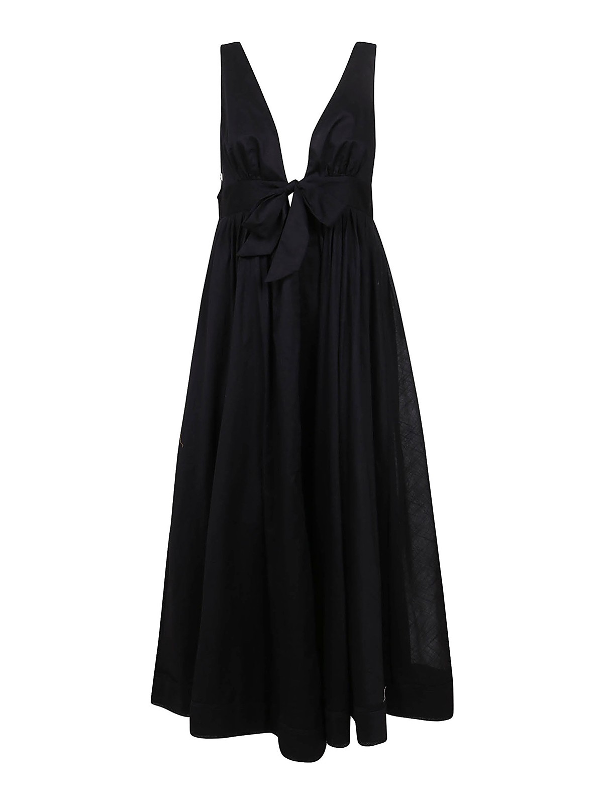 Zimmermann Anneke tie front long dress - Black|8460DSS221BLK