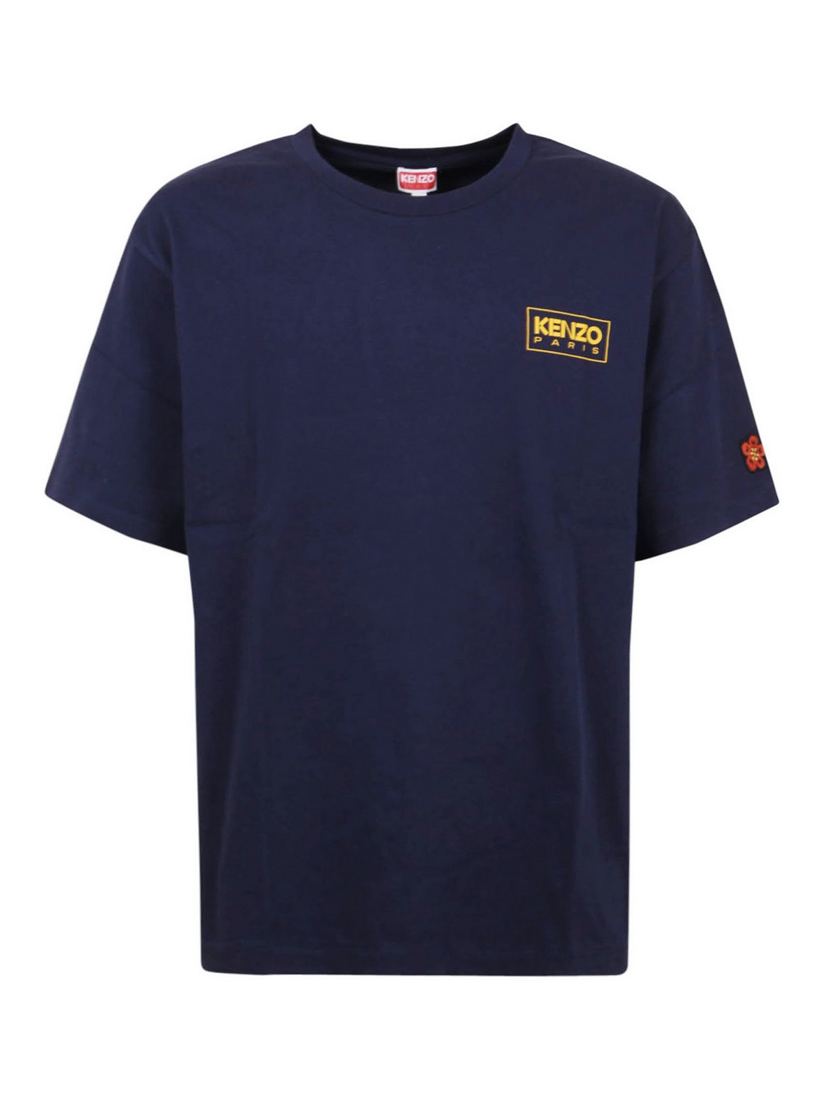 Kenzo Logo-print short-sleeve T-shirt - Blue - Men|FC65TS4144SG77
