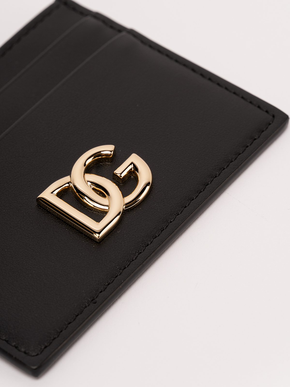 Shop Dolce & Gabbana Dg Logoed Leather Cardholder In Black