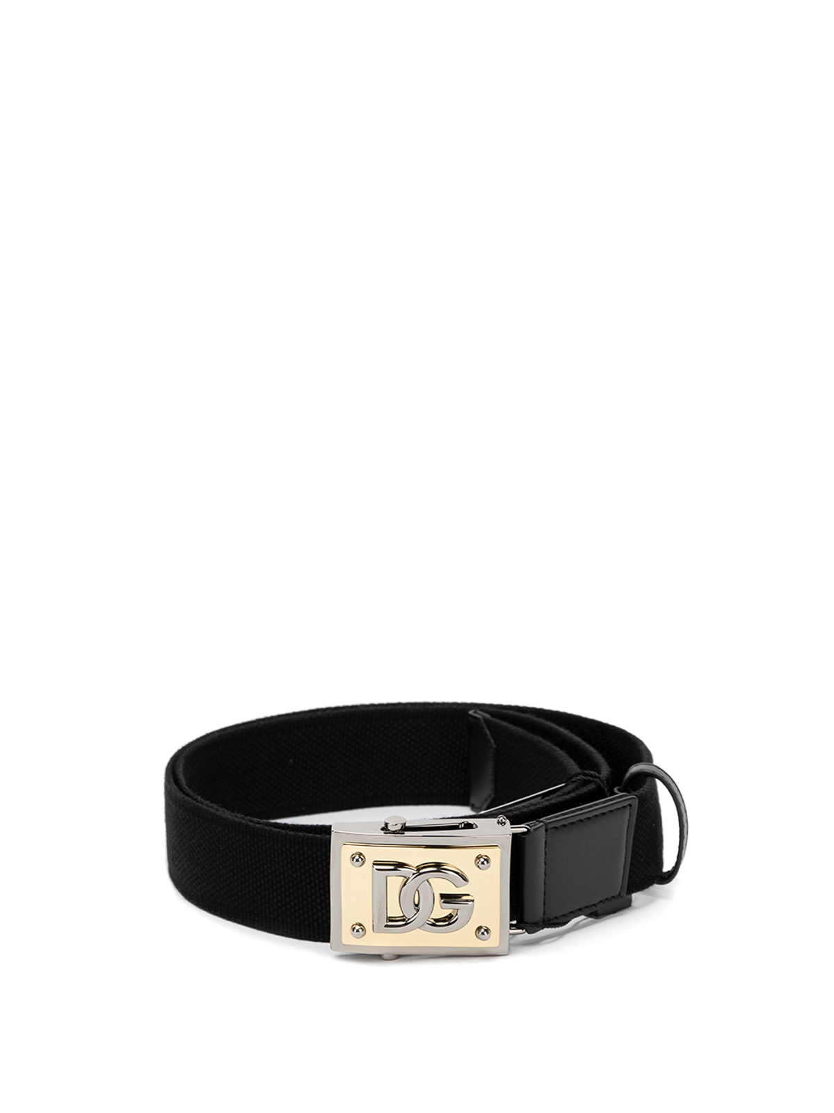 Dolce & Gabbana Belt With Dg Logo Buckle In Black