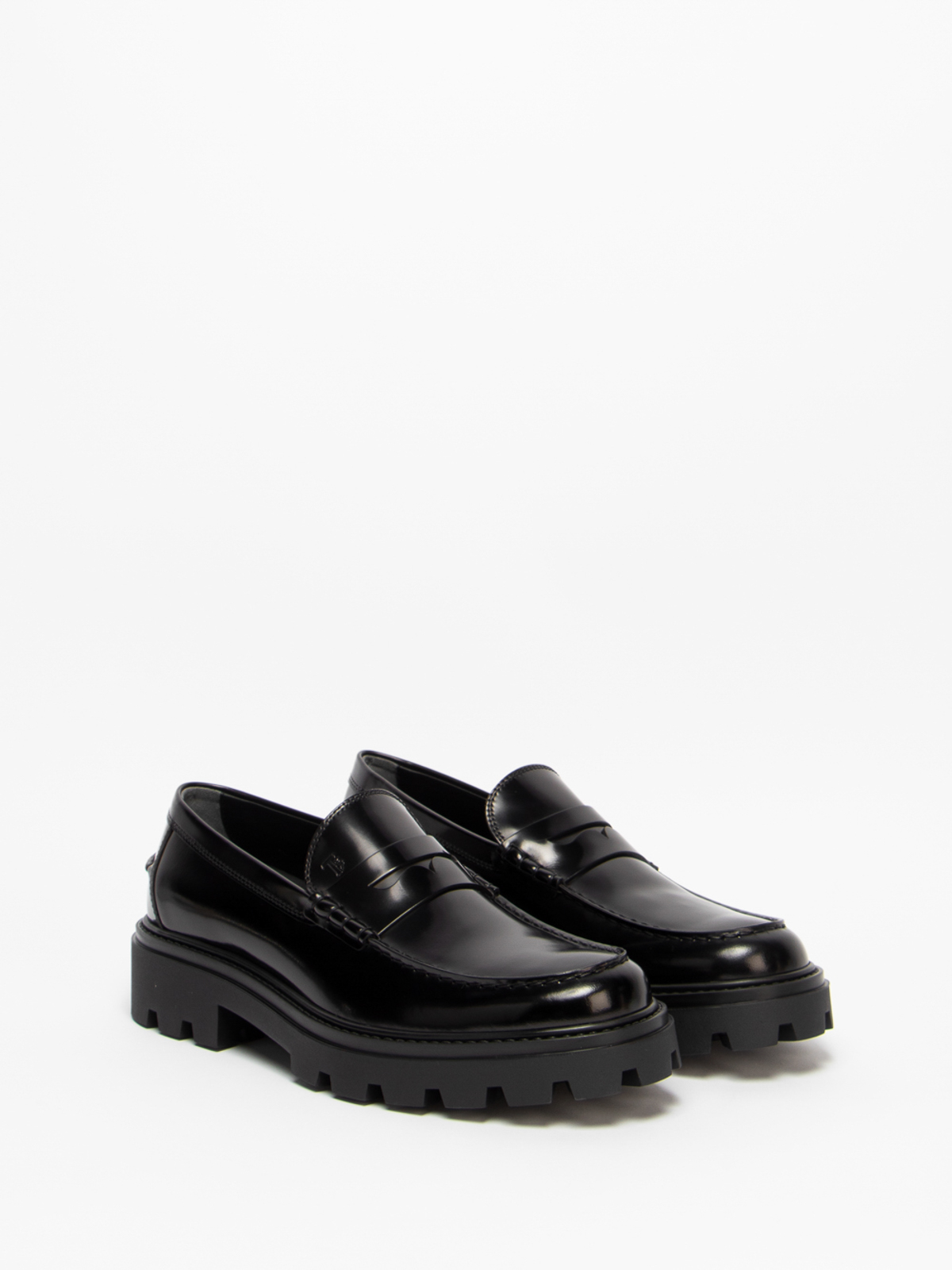 Shop Tod's Patent-leather Loafers In Negro