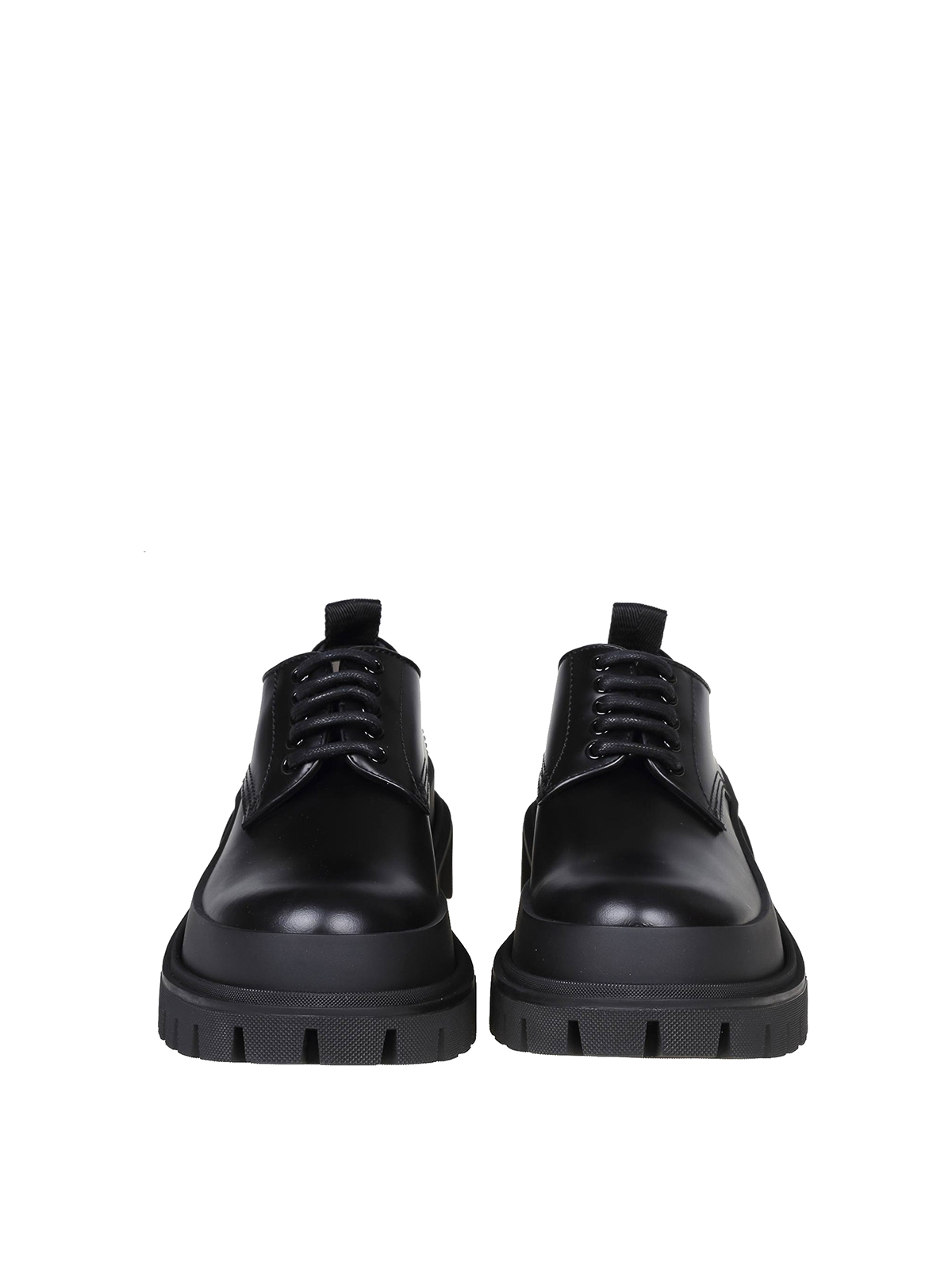 Shop Dolce & Gabbana Leather Lace-ups In Black