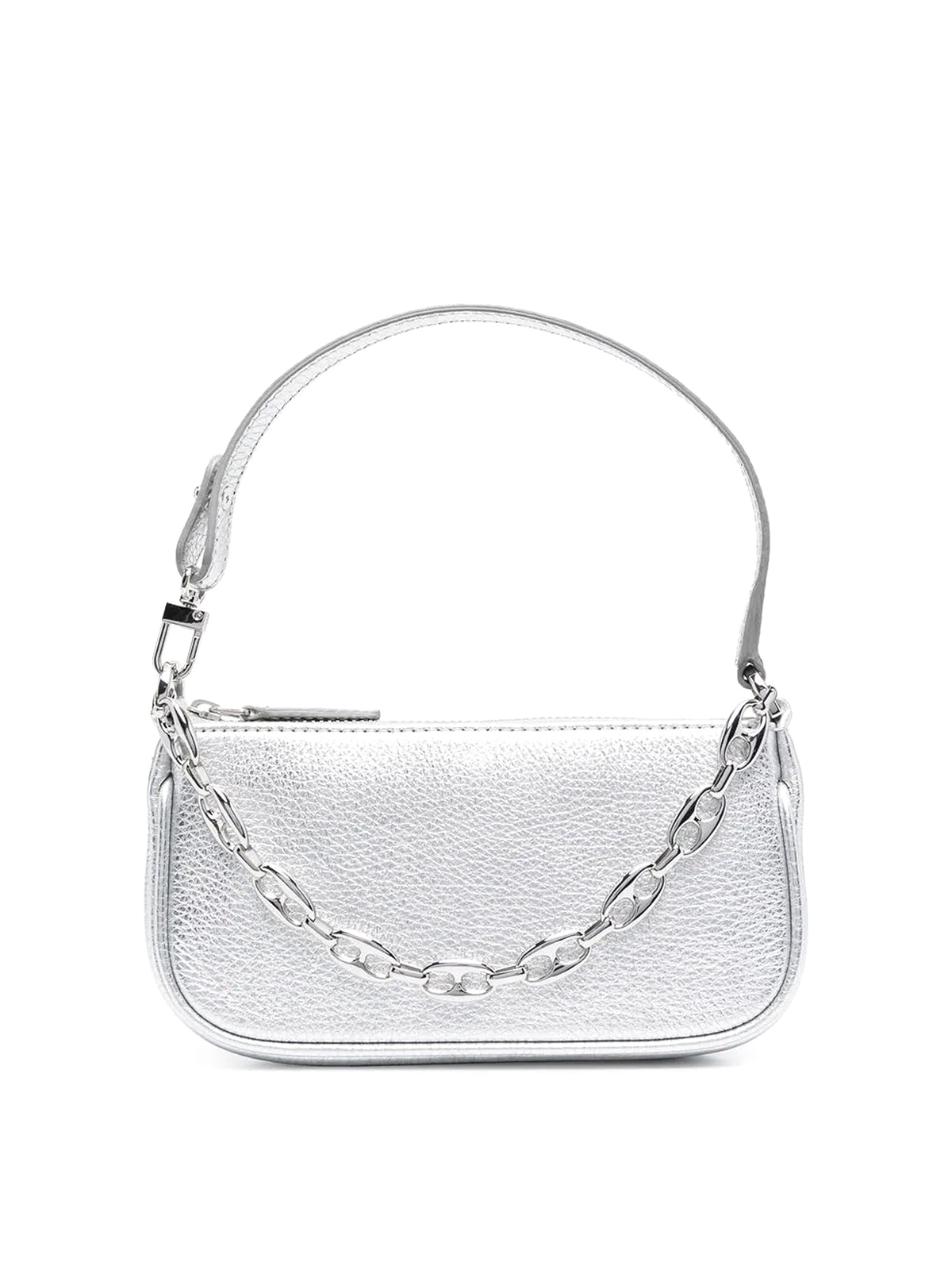 Totes bags By Far Mini Rachel shoulder bag silver 22PFMIRASVFLTSMA