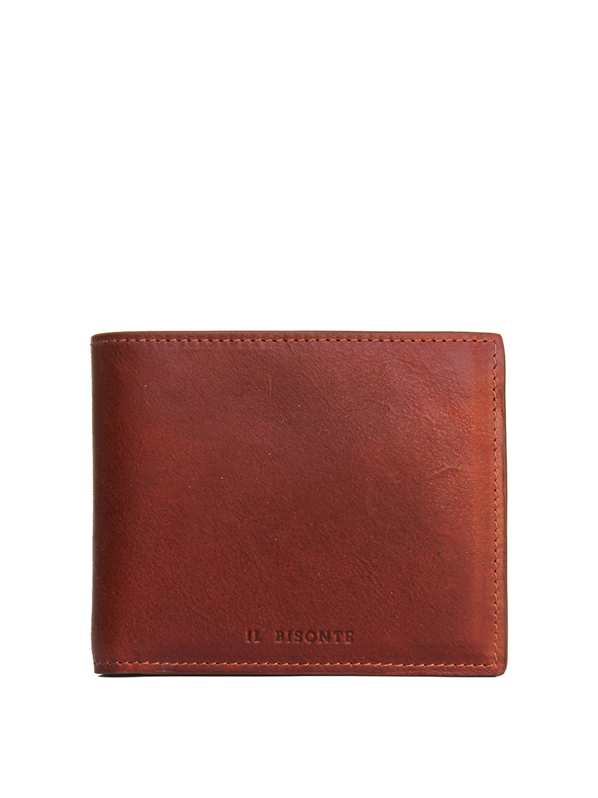 Bifold cognac wallet
