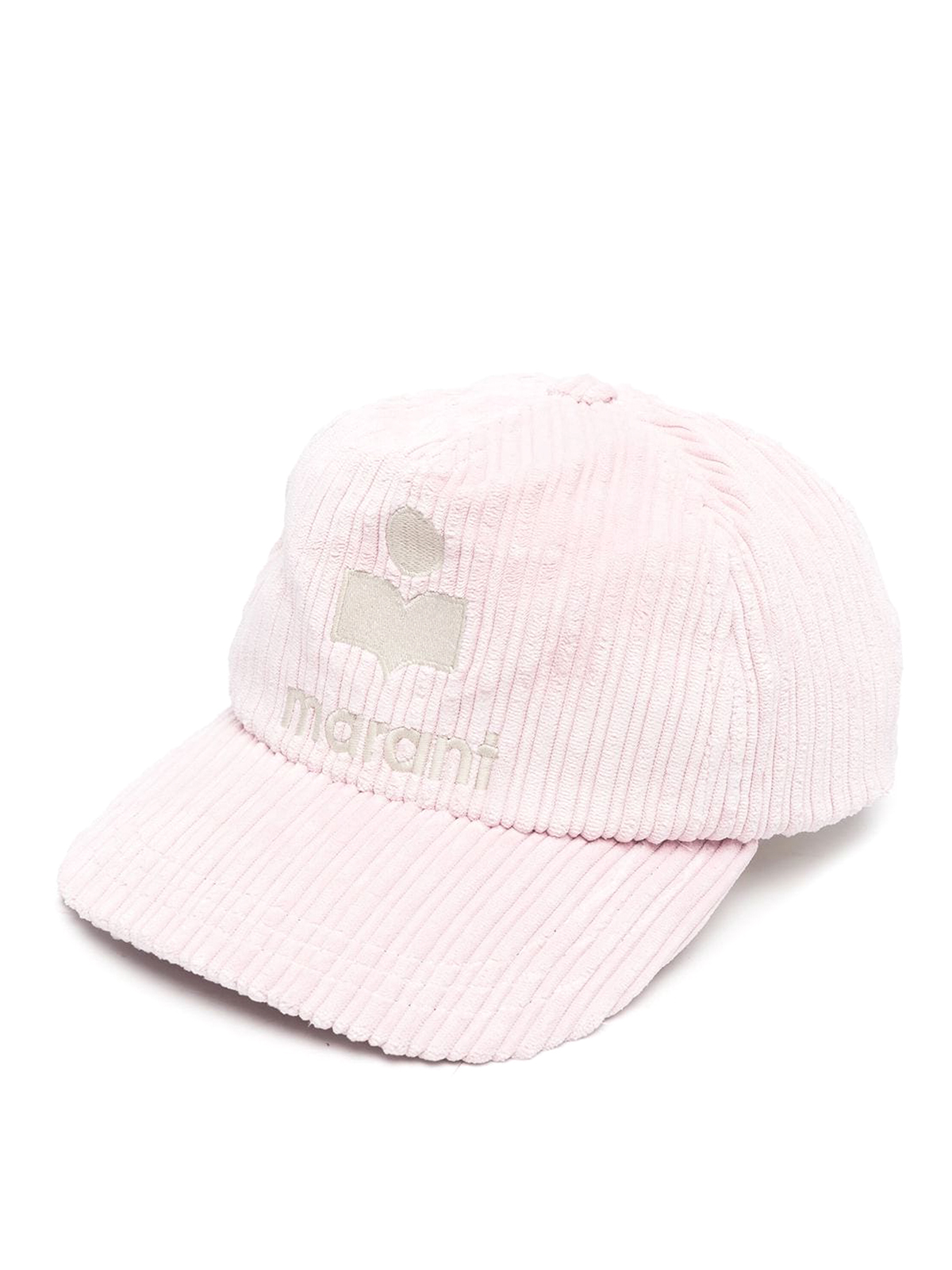 Isabel Marant Embroidered logo corduroy cap|CQ001522A022A40LK