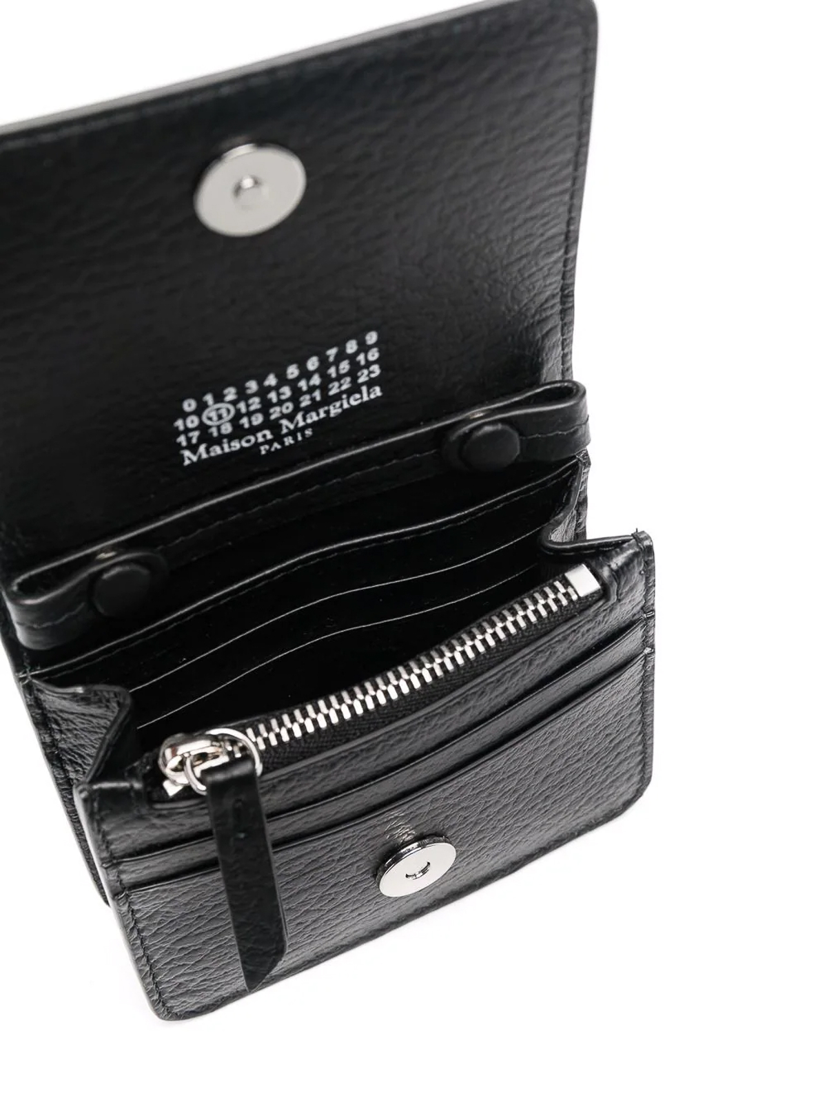 Shop Maison Margiela Four Stitch Chain-link Wallet In Negro