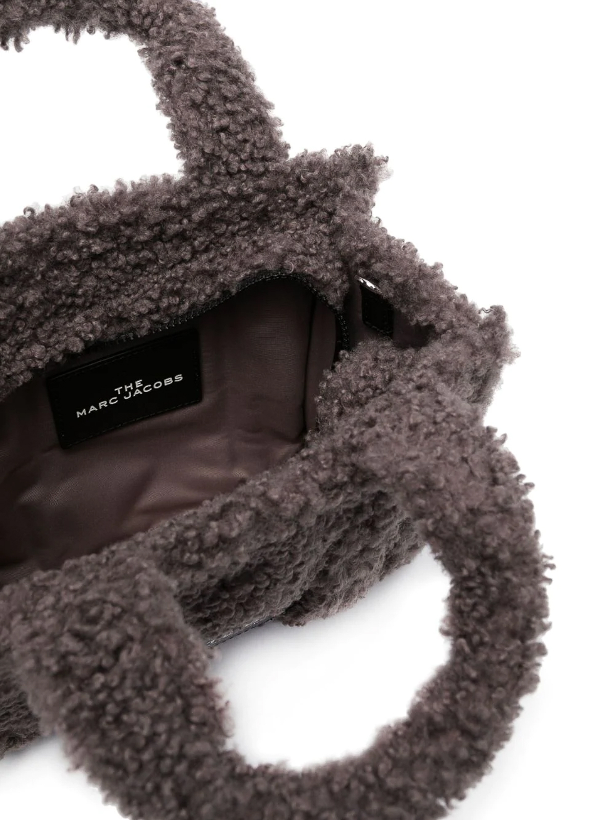 Shop Marc Jacobs The Mini Teddy Tote Bag In Gris Oscuro