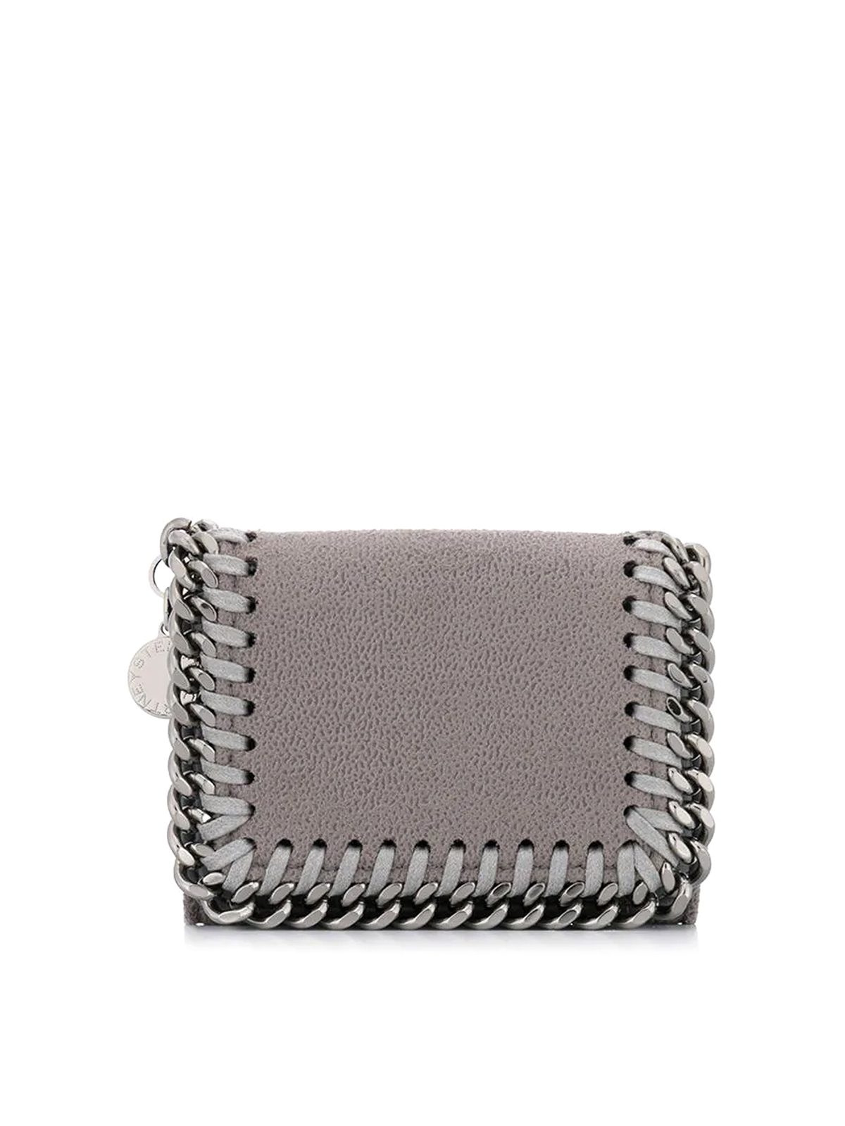 Stella Mccartney Falabella Tri-fold Wallet In Grey