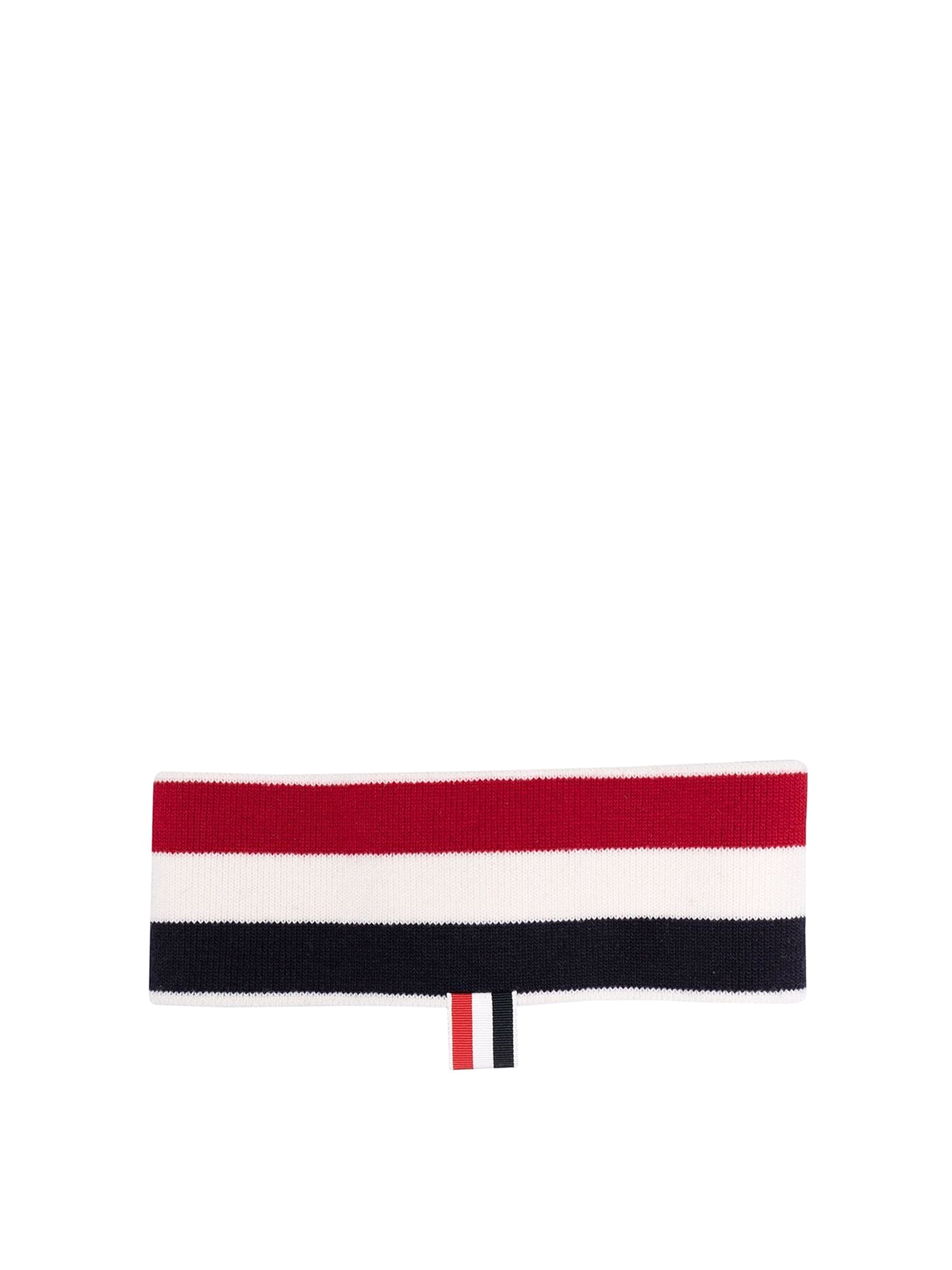 THOM BROWNE Cotton Headband & Wrist Cuff Set Ivory White Knit Stripe *READ Thom Browne Stripe knitted headband - Multicolour|FKH038AY1007 main image 2
