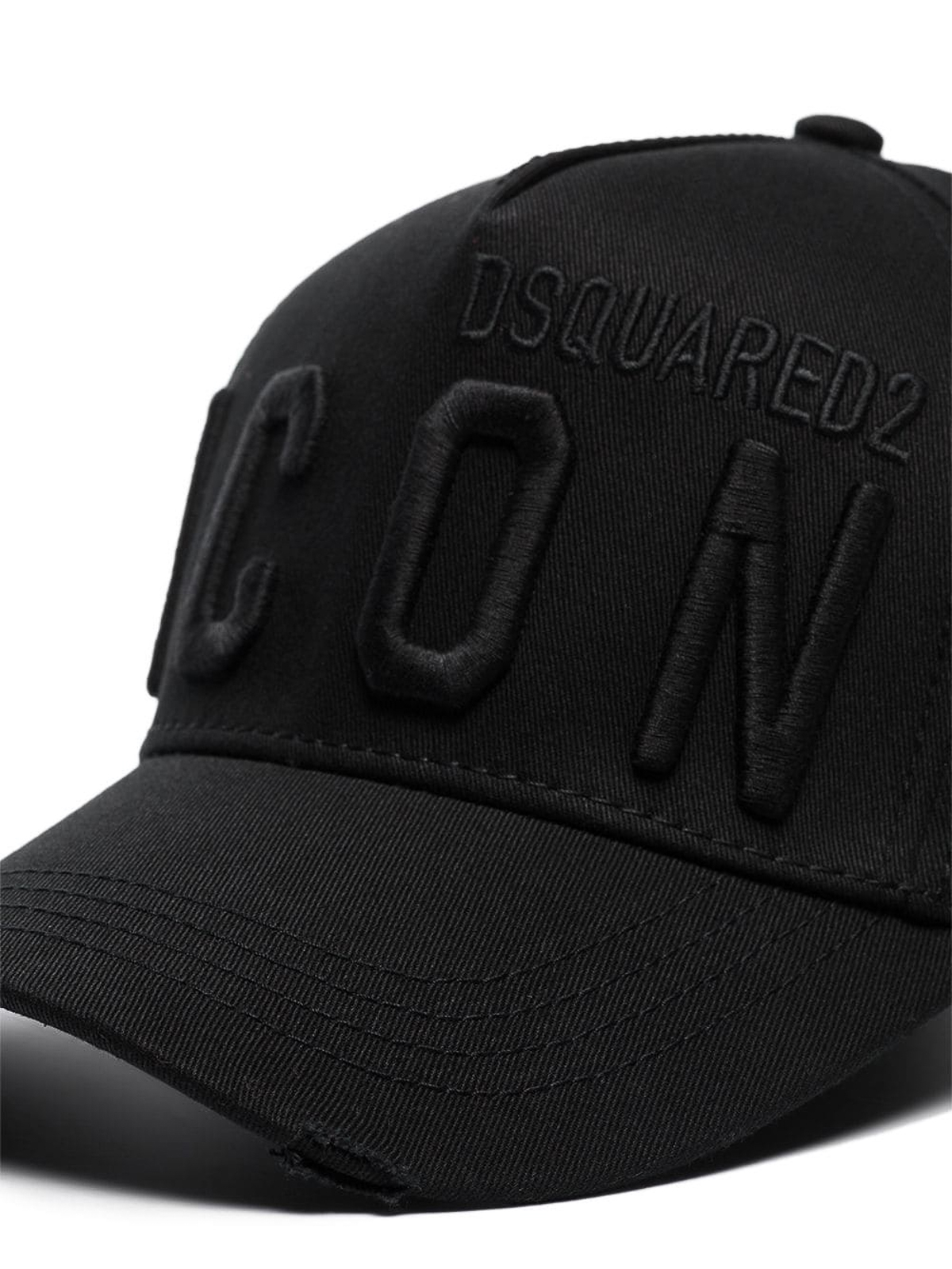 Shop Dsquared2 Icon Cotton Baseball Cap In Black