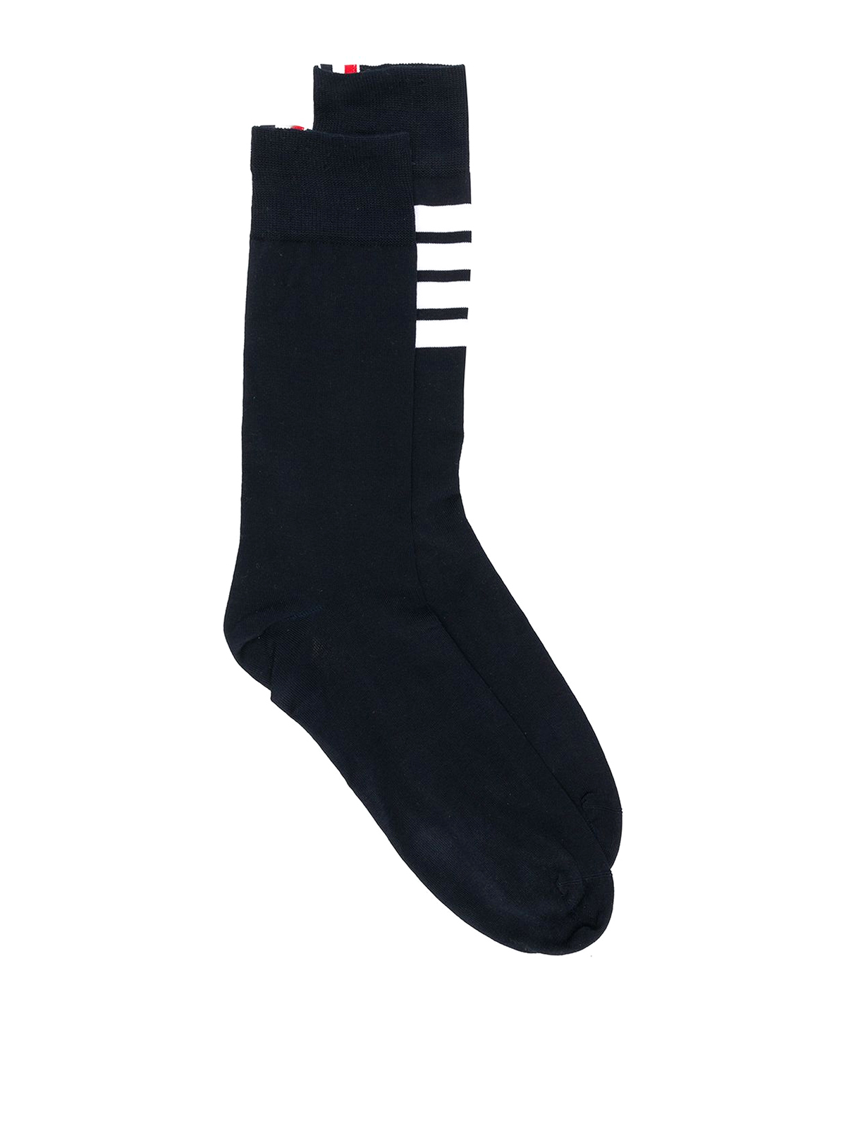 Shop Thom Browne 4-bar Lightweight Mid-calf Socks In Blue