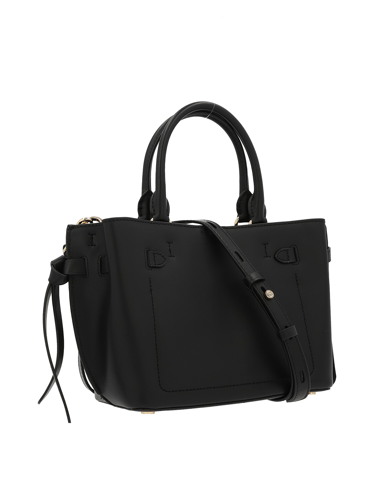 Shop Michael Kors Hamilton Legacy Small Handbag In Black