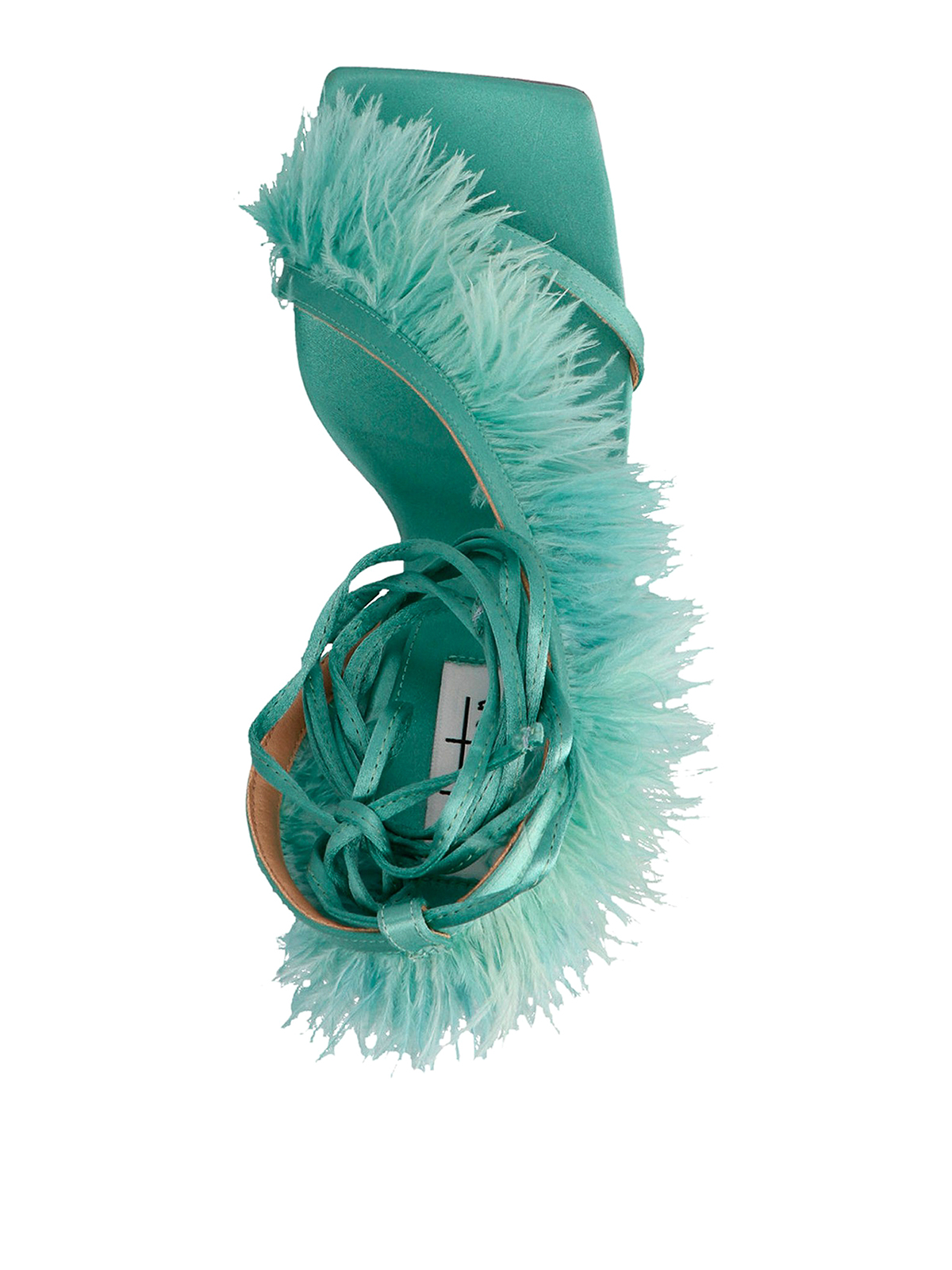 Shop Sebastian Milano Feather Wrap Sandals In Verde