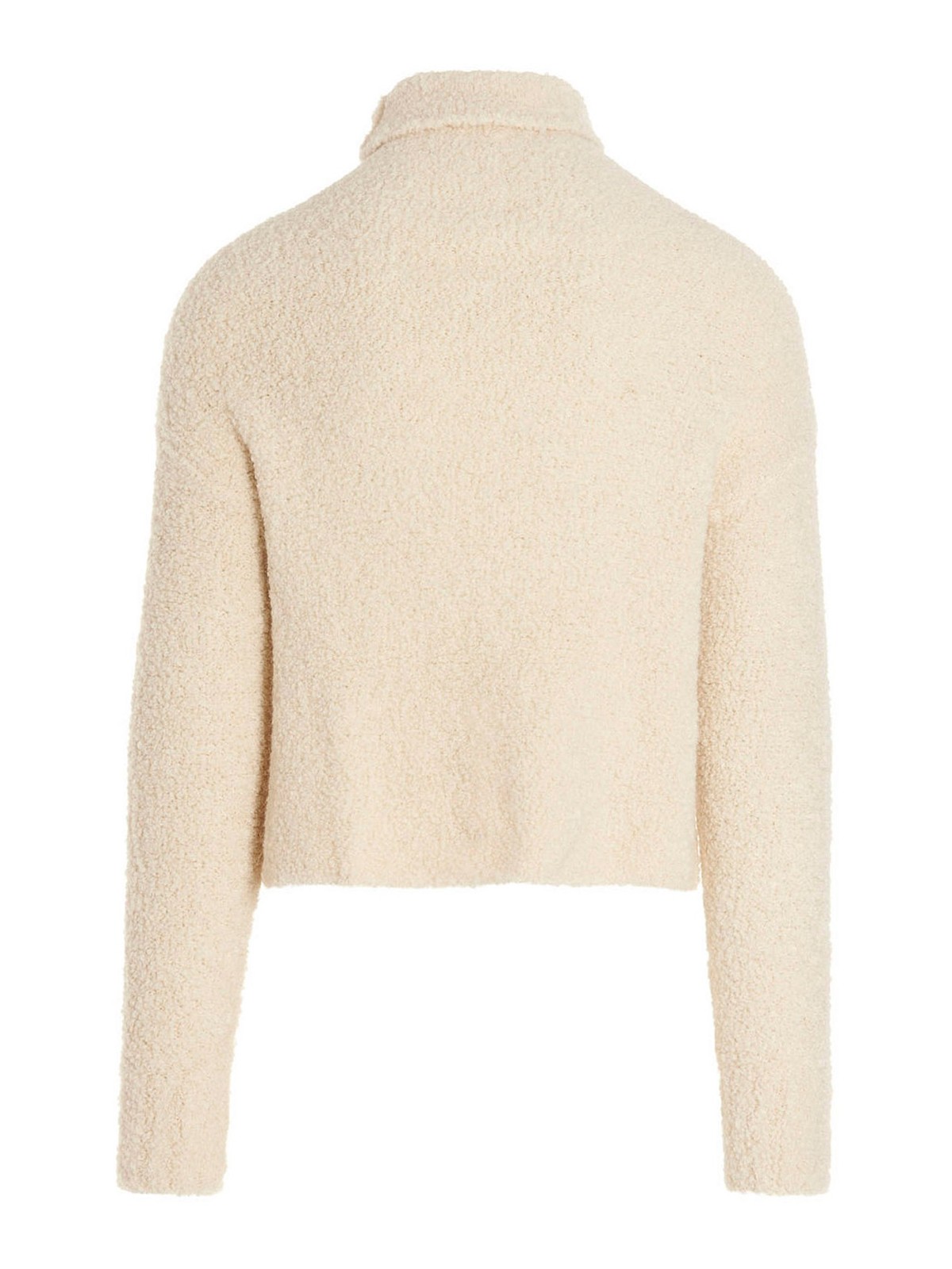 Shop Ma'ry'ya Bouclé Sweater In Blanco