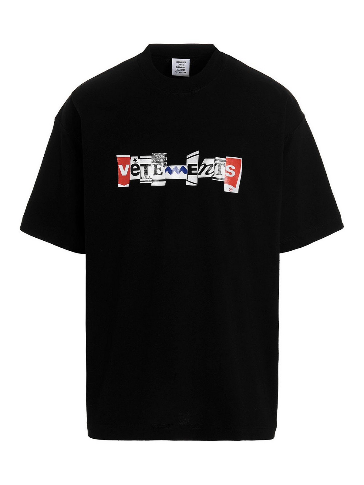 Vetements Logo T-shirt - Black - Men|UA53TR220BBLACK | thebs.com
