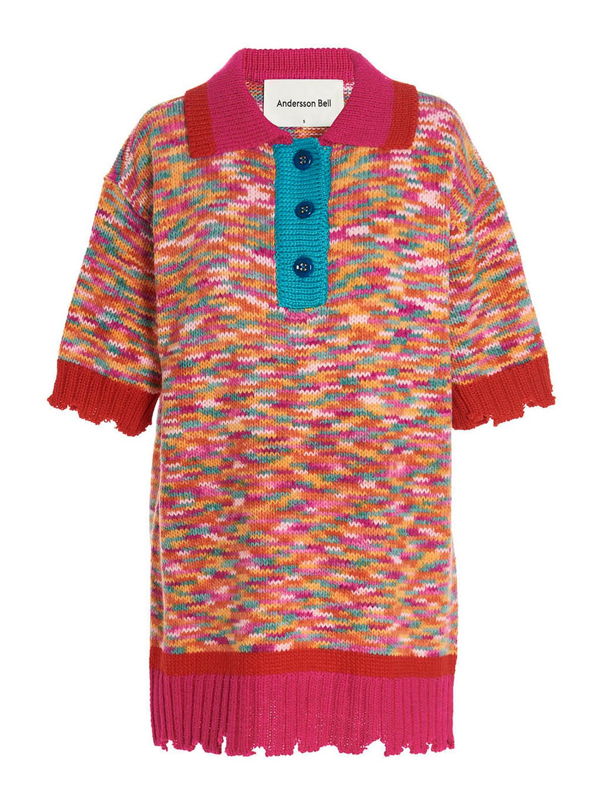 Shop Andersson Bell Portela Polo Shirt In Multicolor