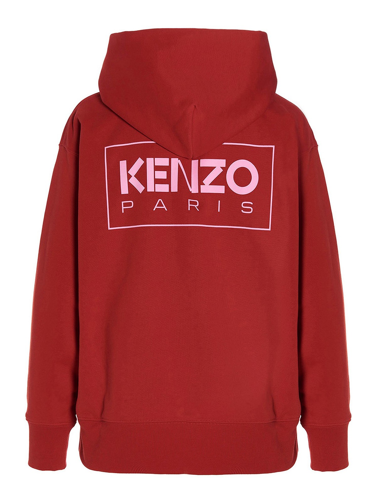 Shop Kenzo Logo Print Hoodie In Rojo