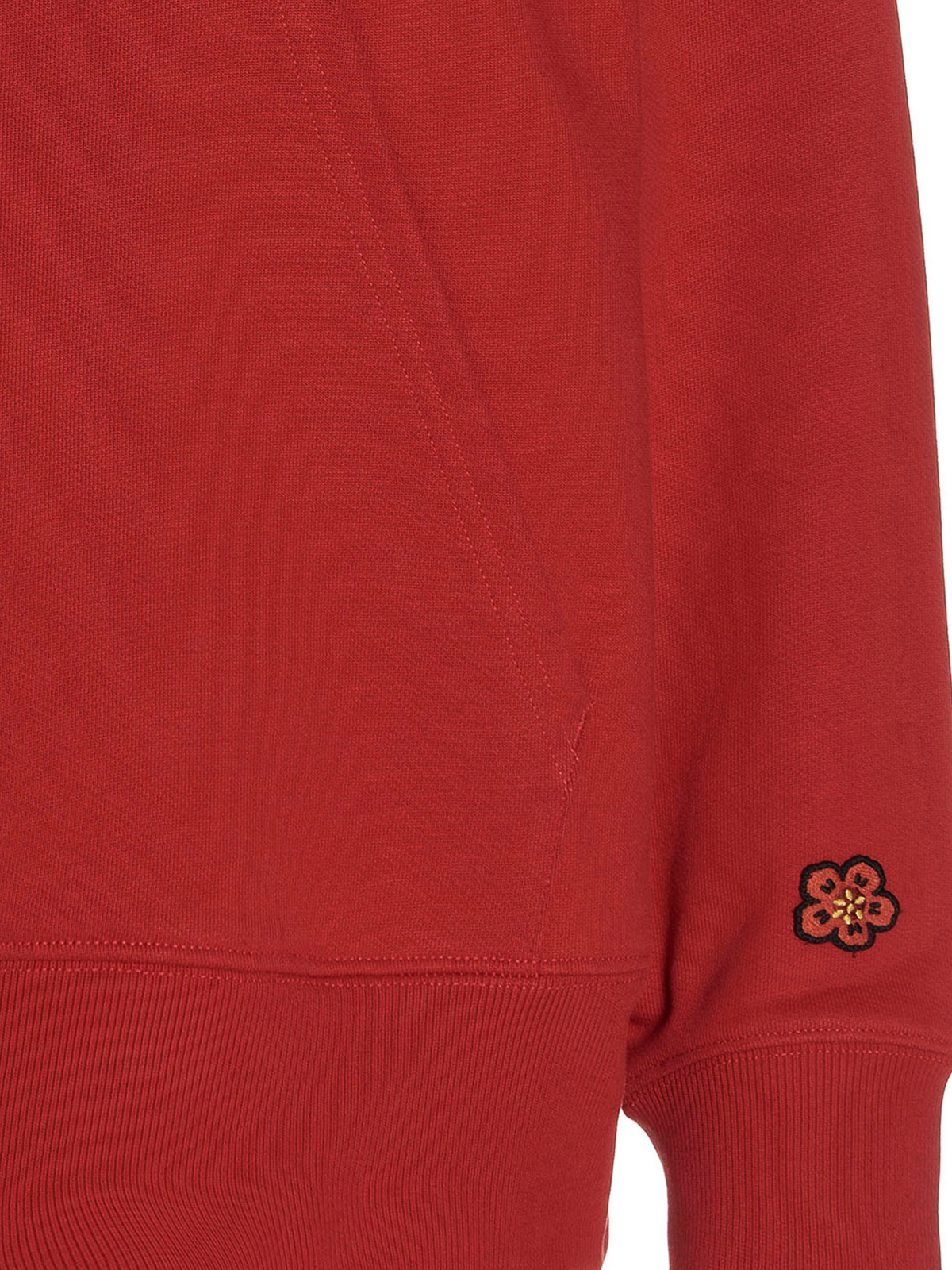 Shop Kenzo Logo Print Hoodie In Rojo