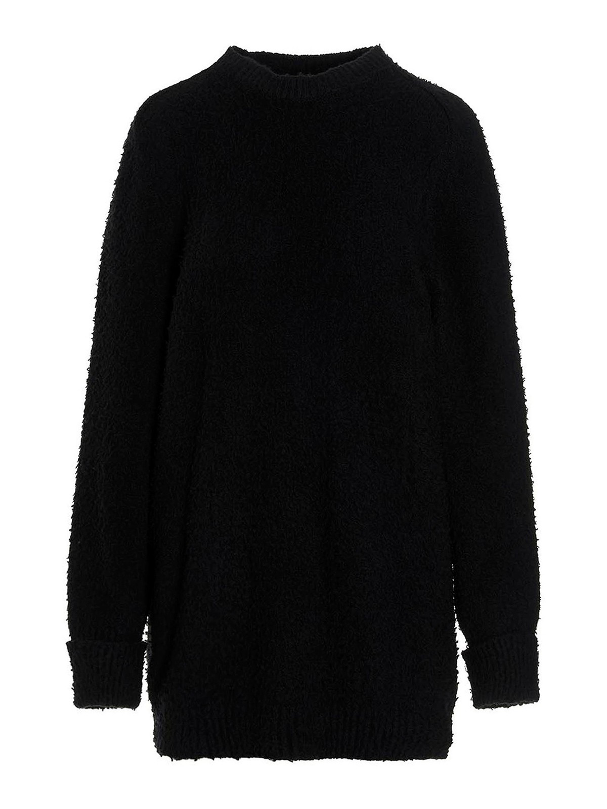 Maison Margiela Fur-effect Sweater In Black