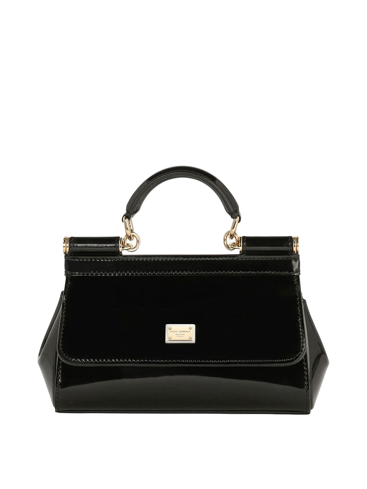 Dolce & Gabbana Leather Tote Bag In Black