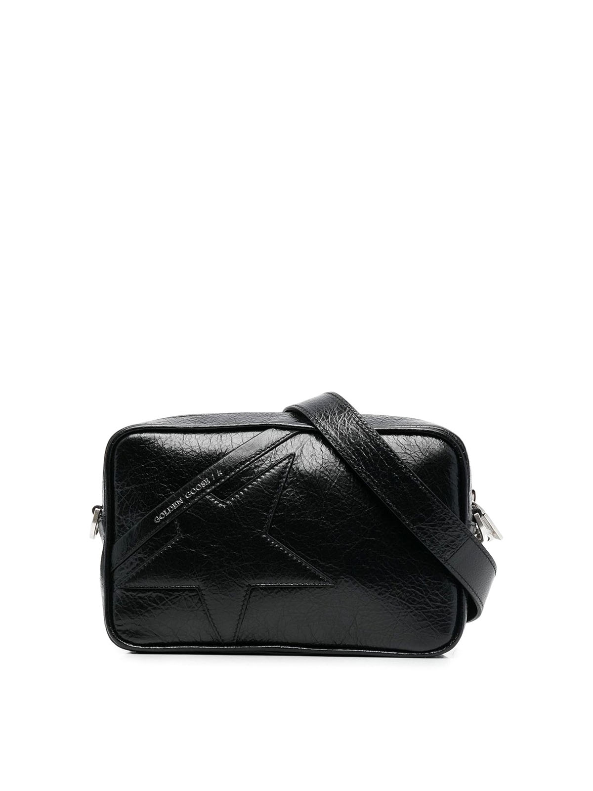 Golden Goose Star Logo Leather Bag In Negro