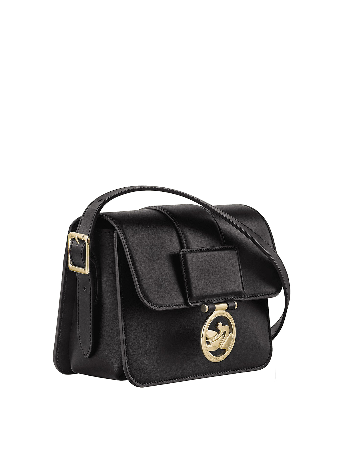 Shop Longchamp Leather Bag In Negro