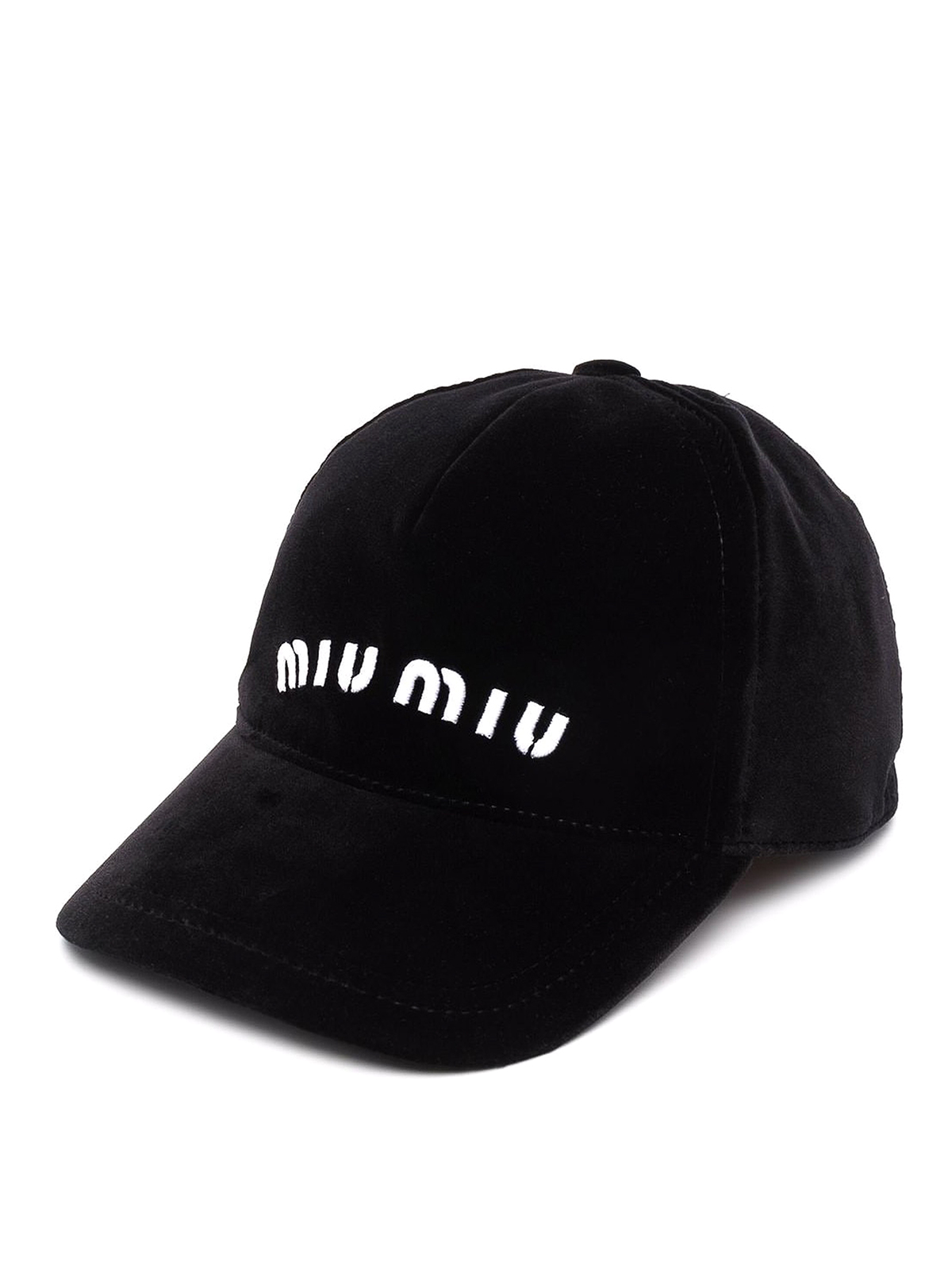 Hats & caps Miu Miu - Velvet logo baseball cap - 5HC179068F0967