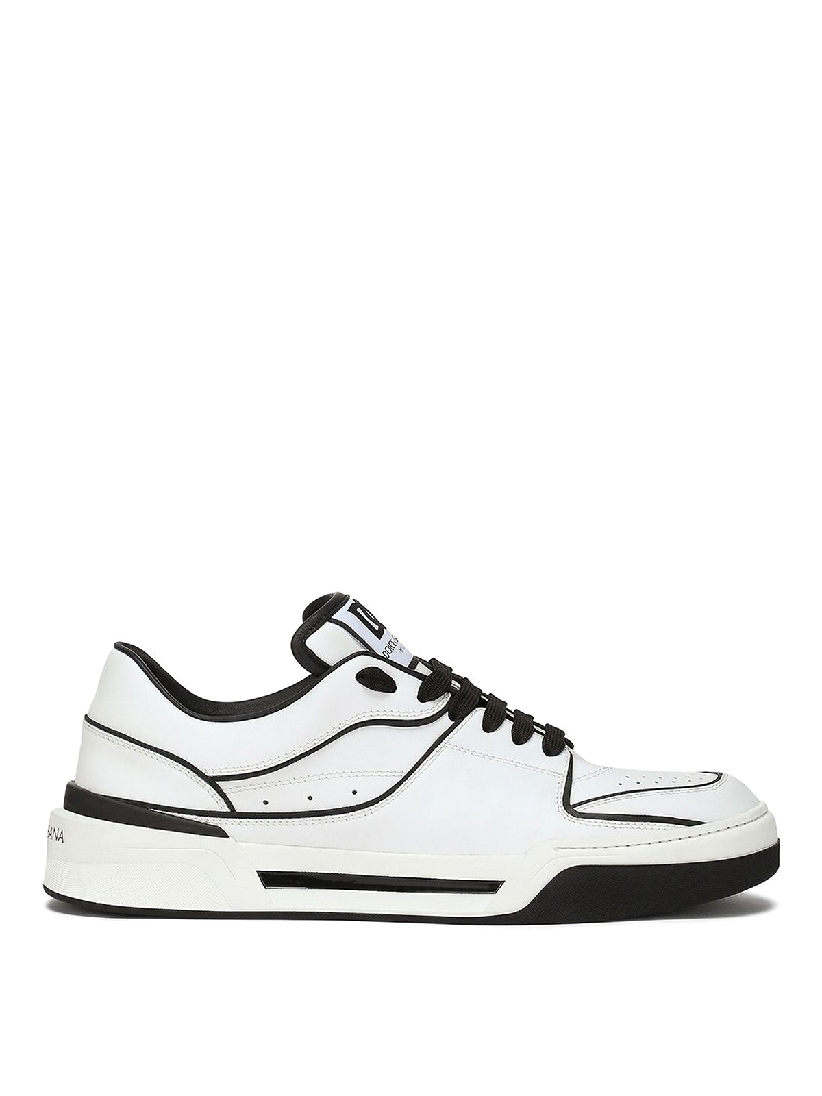 Shop Dolce & Gabbana Leather Low-top Sneakers In White