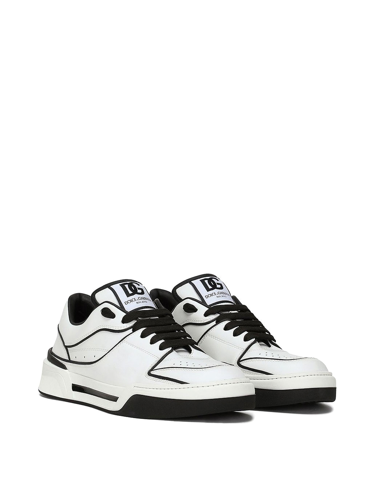 Shop Dolce & Gabbana Leather Low-top Sneakers In White