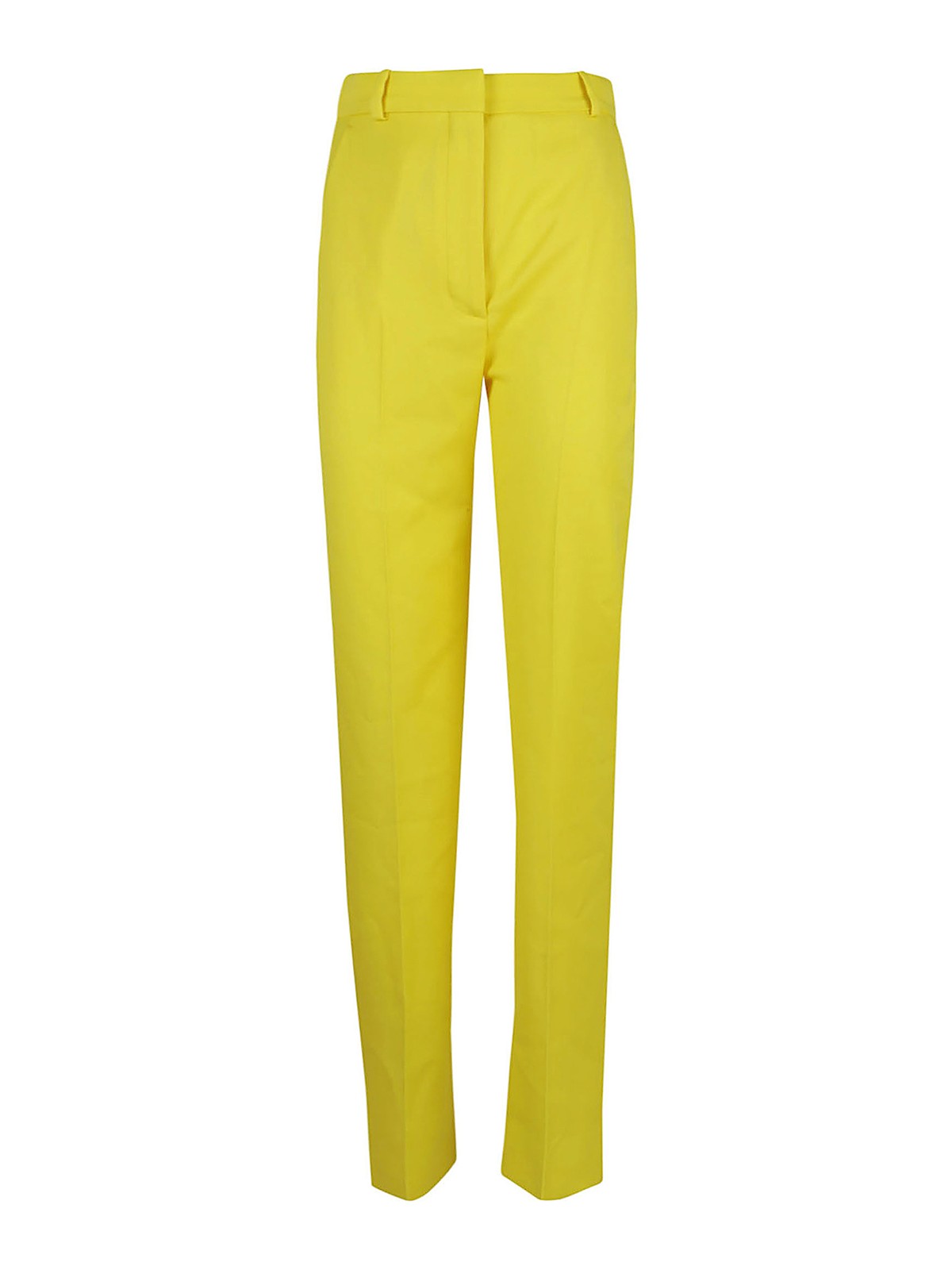 Alexander Mcqueen Wool Trousers In Light Yellow