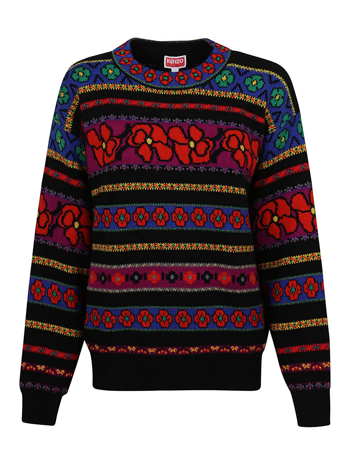 Shop Kenzo Jacquard Sweater In Rojo