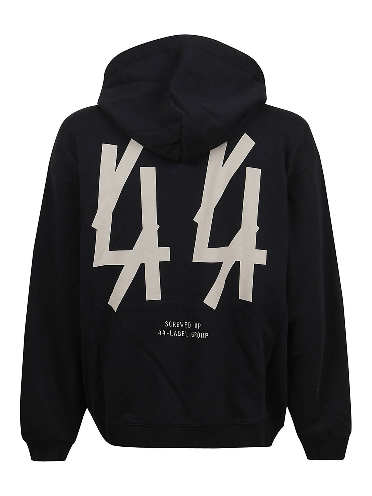 44 Label Group Cotton hoodie - Black - Men|B0030081FA139P113