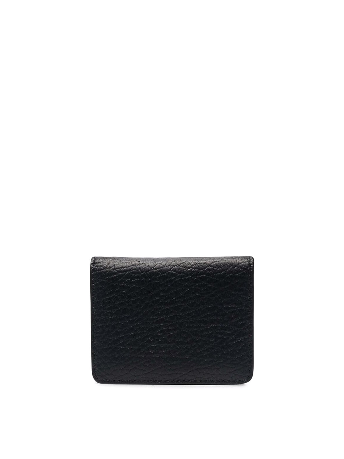 Shop Maison Margiela Stitch-detail Leather Wallet In Negro
