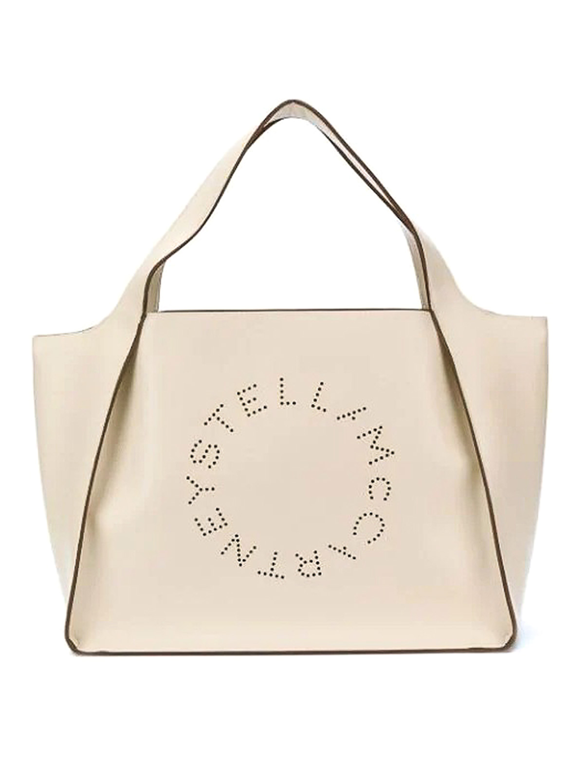 Stella Mccartney Stella Logo Eco-leather Tote In Beis Claro