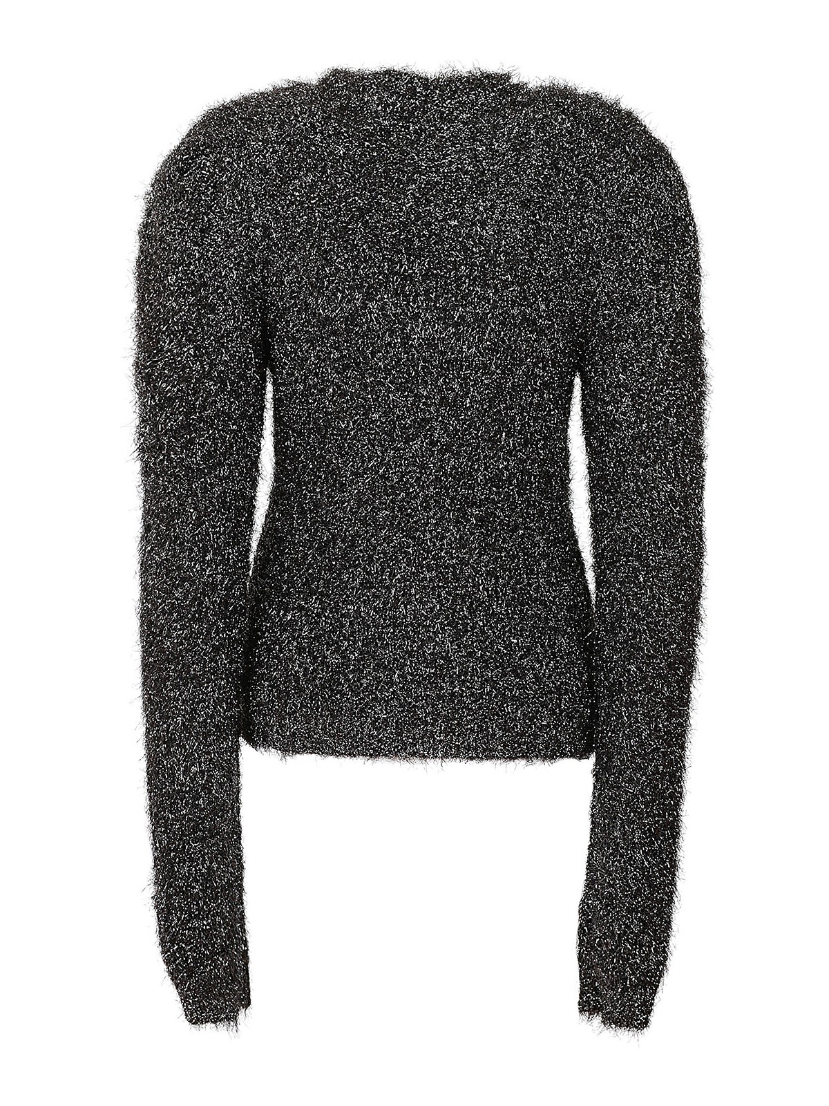 Shop Alberta Ferretti Lurex Sweater In Grey