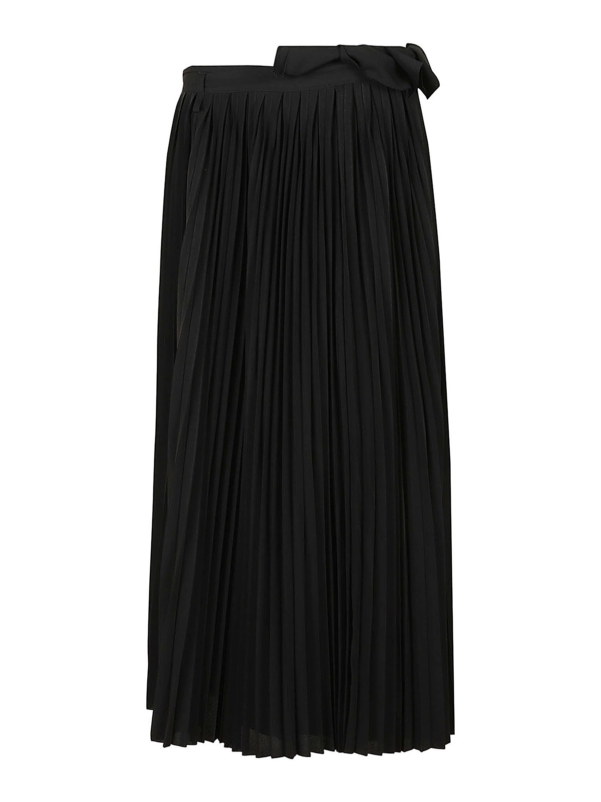 Y's Crep De Chine Skirt In Black
