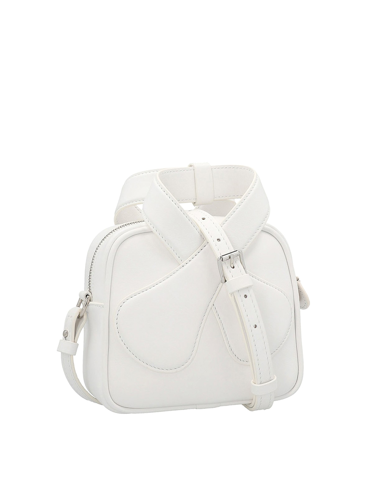 COURREGES Leather Loop Bag - White