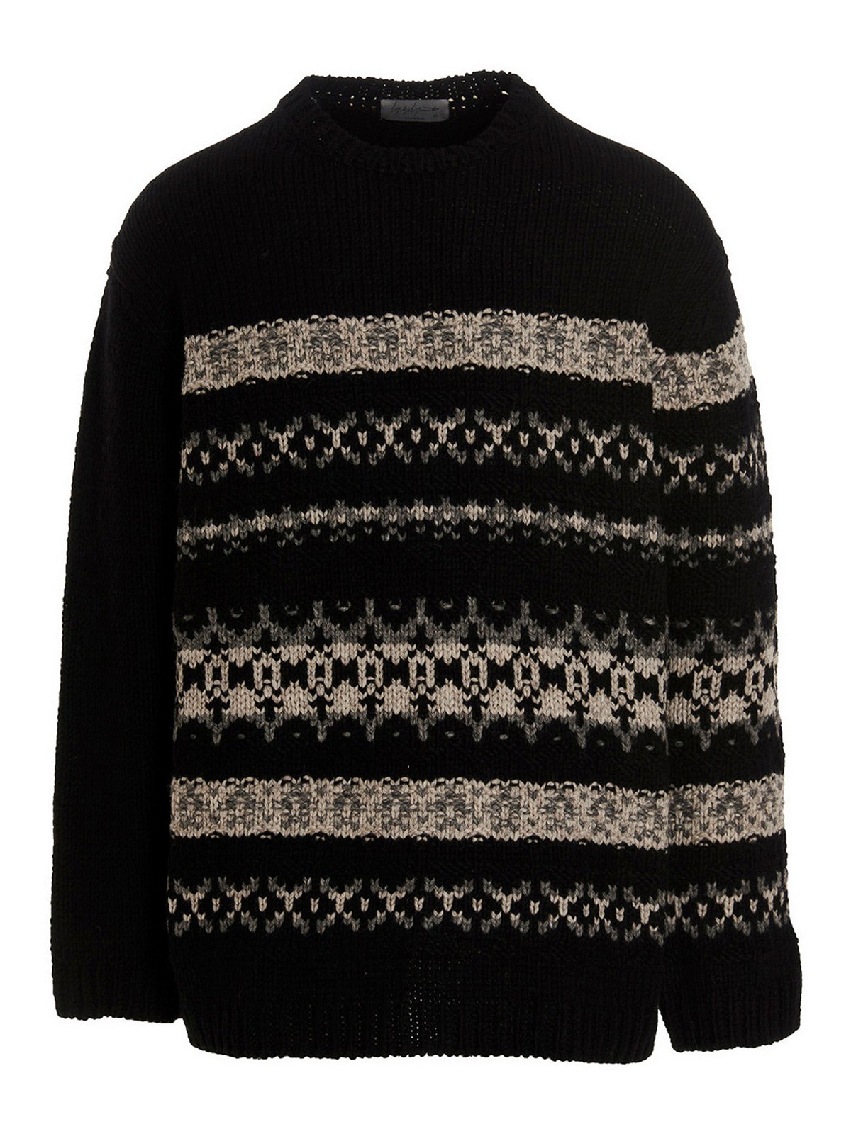 Yohji Yamamoto Jacquard pattern sweater - Black - Men|HEK24181