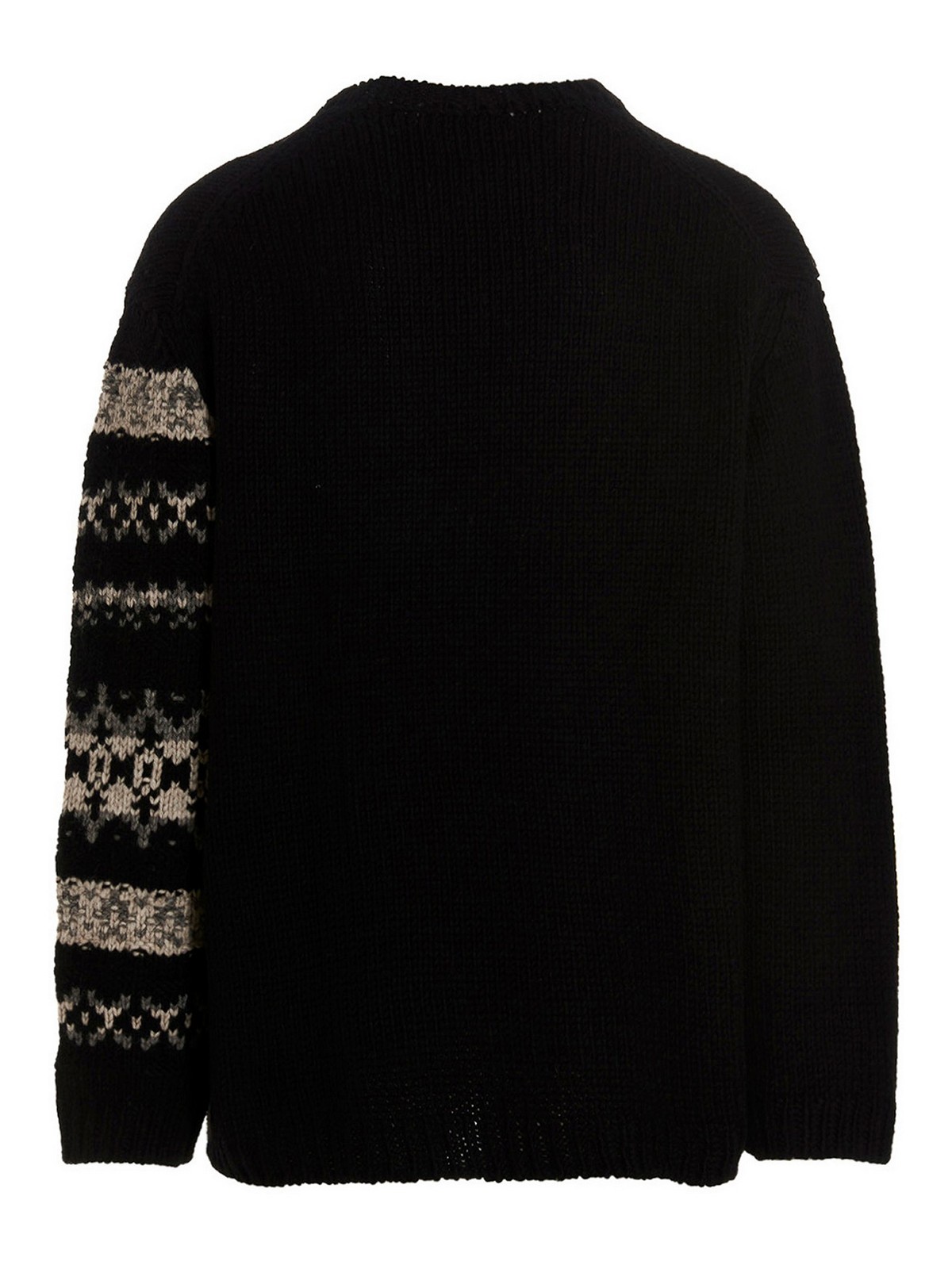 Yohji Yamamoto Jacquard pattern sweater - Black - Men|HEK24181