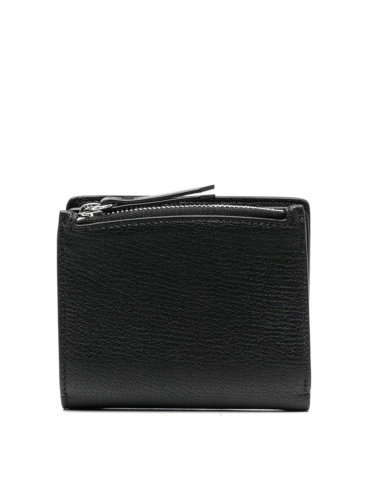 Shop Maison Margiela Leather Flip Flap Wallet In Negro