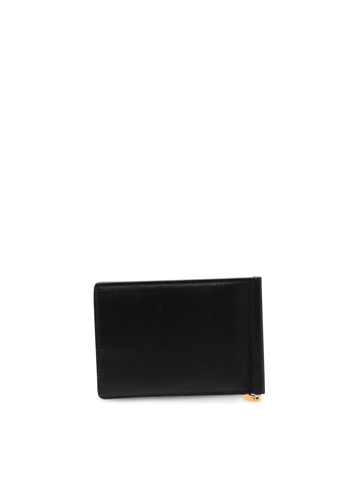 Shop Versace Medusa Logo Leather Wallet In Black