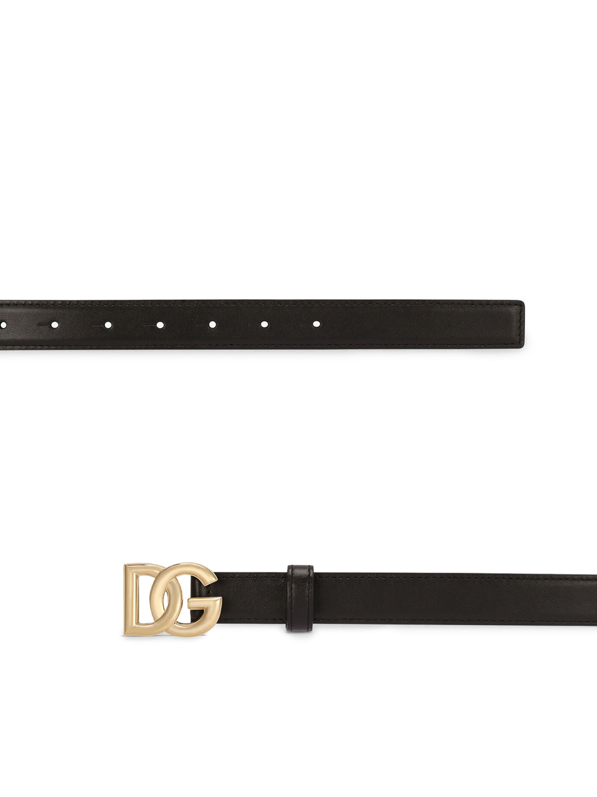 Shop Dolce & Gabbana Logoed Leather Belt In Black
